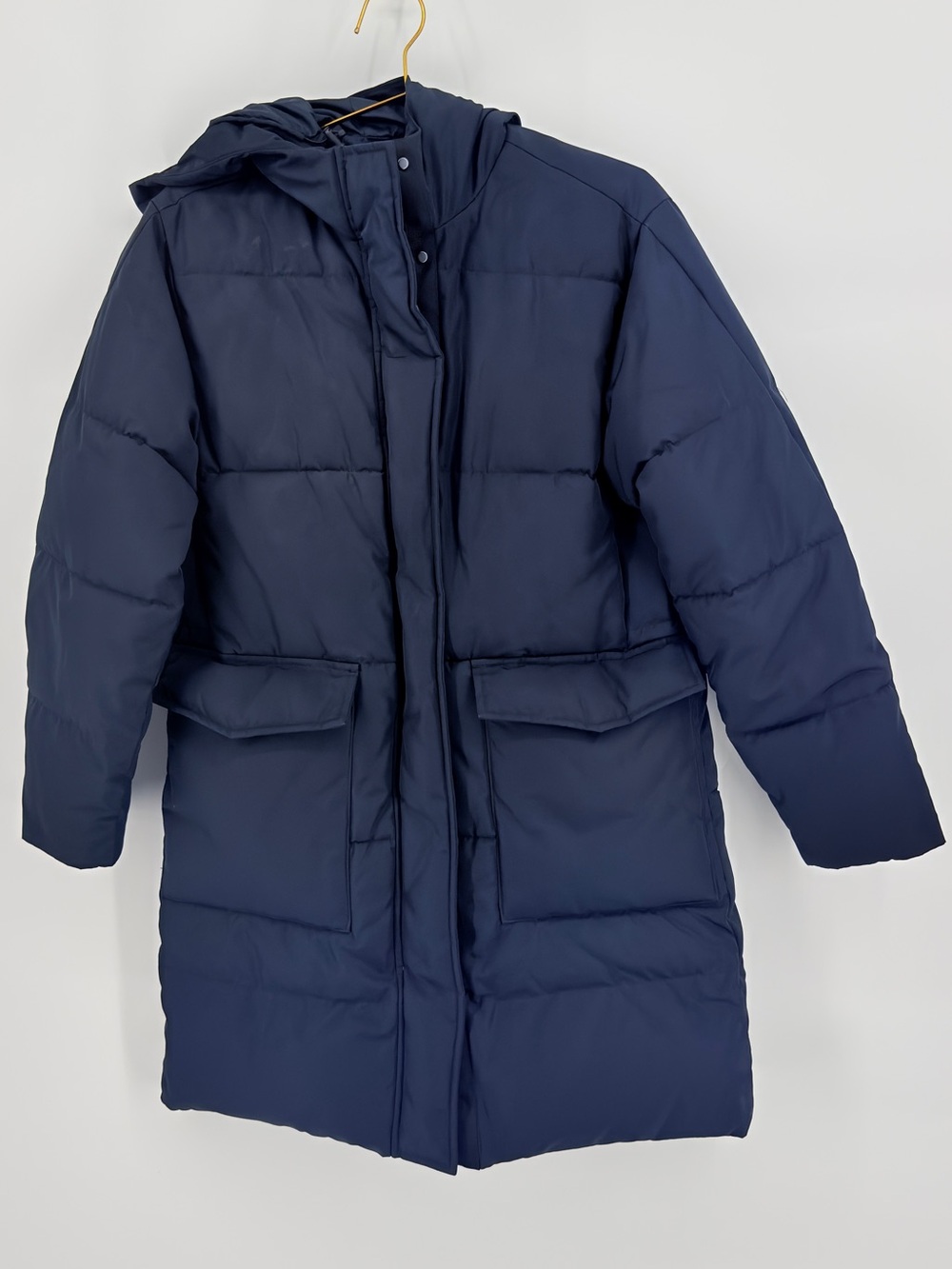 Everlane ReNew Black Puffer Jacket Hooded Vegan Size Small